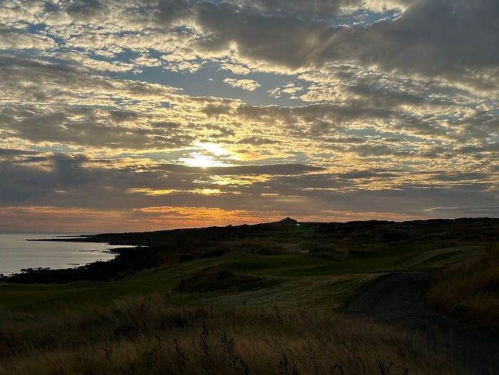 Inspirational sunrise at the Castle Course, St Andrews