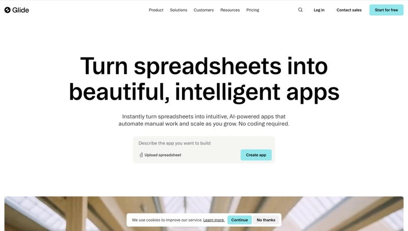 free AI Tools to build Mobile App - Glide AI