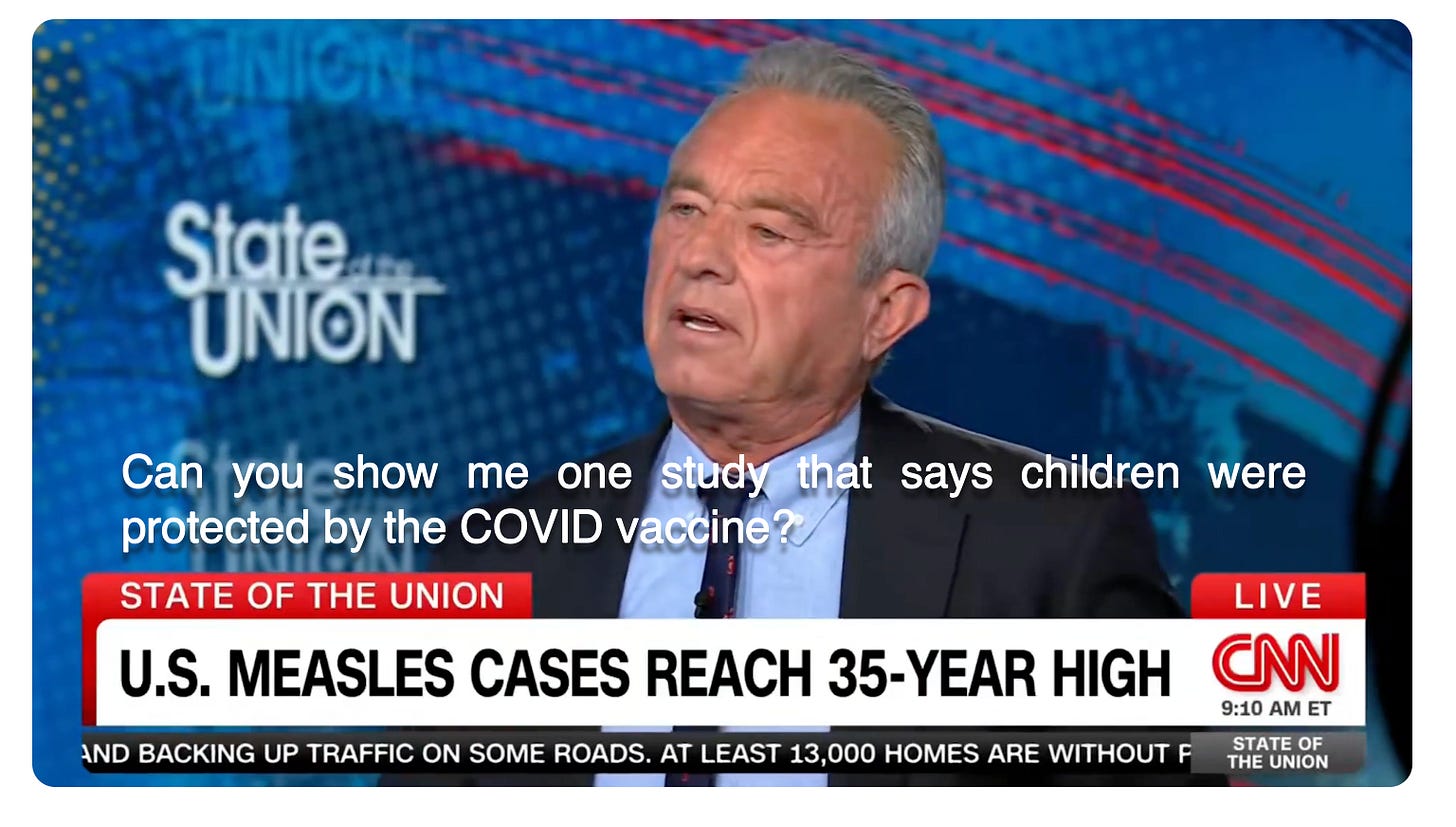 Why doesn’t RFK, Jr think that COVID vaccines protected children?!?