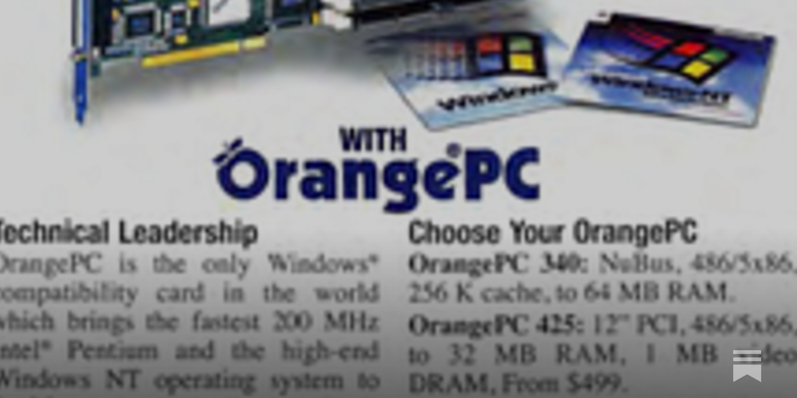 Orange Micro's OrangePC - Computer Ads from the Past