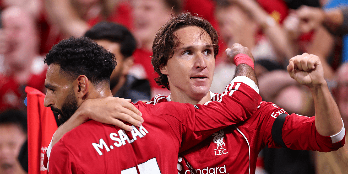 Liverpool 4-2 Bournemouth Stats: Chiesa and Salah Break Cherries Hearts on  Opening Night | Opta Analyst