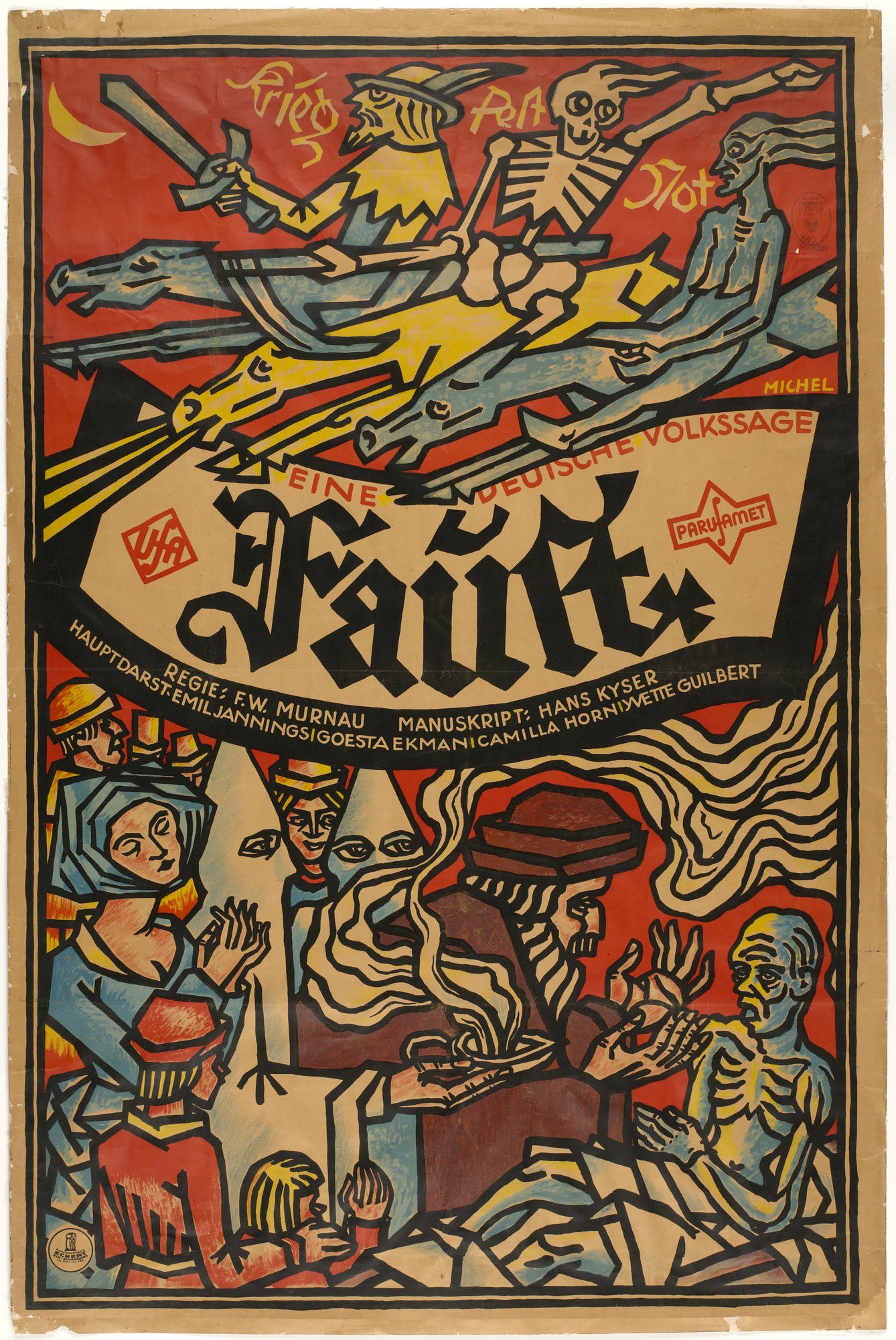 Karl Michel, F. W. Murnau. Poster for Faust. 1926 | MoMA