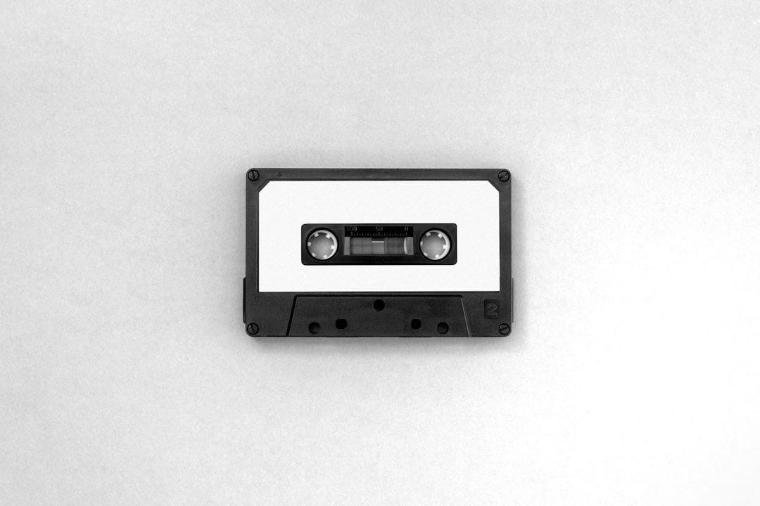 photo of black and brown cassette tape
