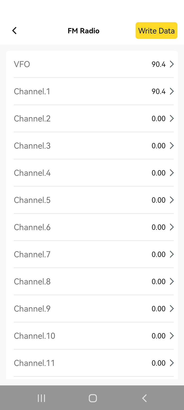 Setting FM broadcast frequencies