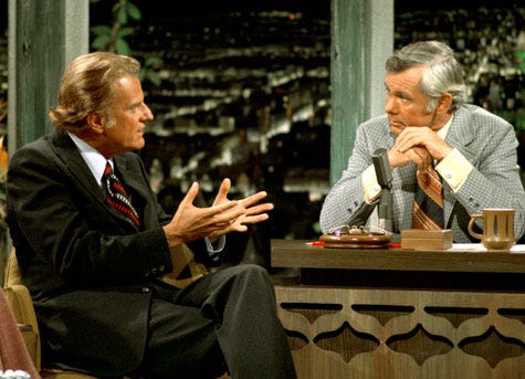 Billy Graham with Johnny Carson