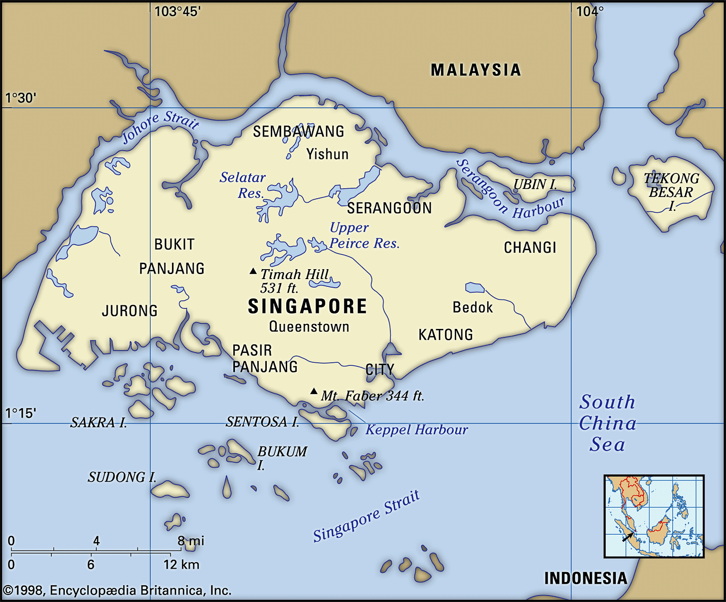 Map of Singapore from Encyclopædia Brittanica Map of Singapore from Encyclopædia Brittanica