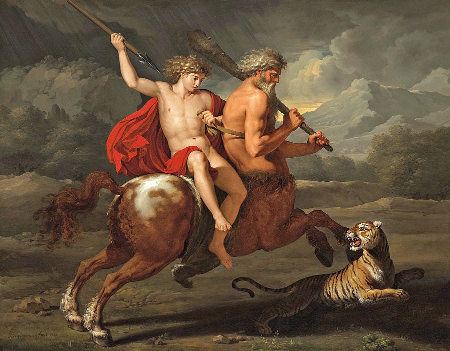 The Education of Achilles Painting by Benigne Gagneraux - Fine Art America