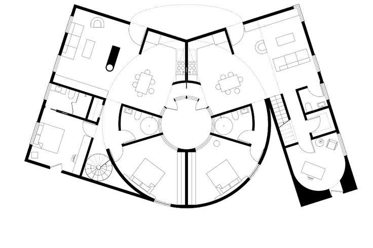 This may contain: the floor plan for an office building