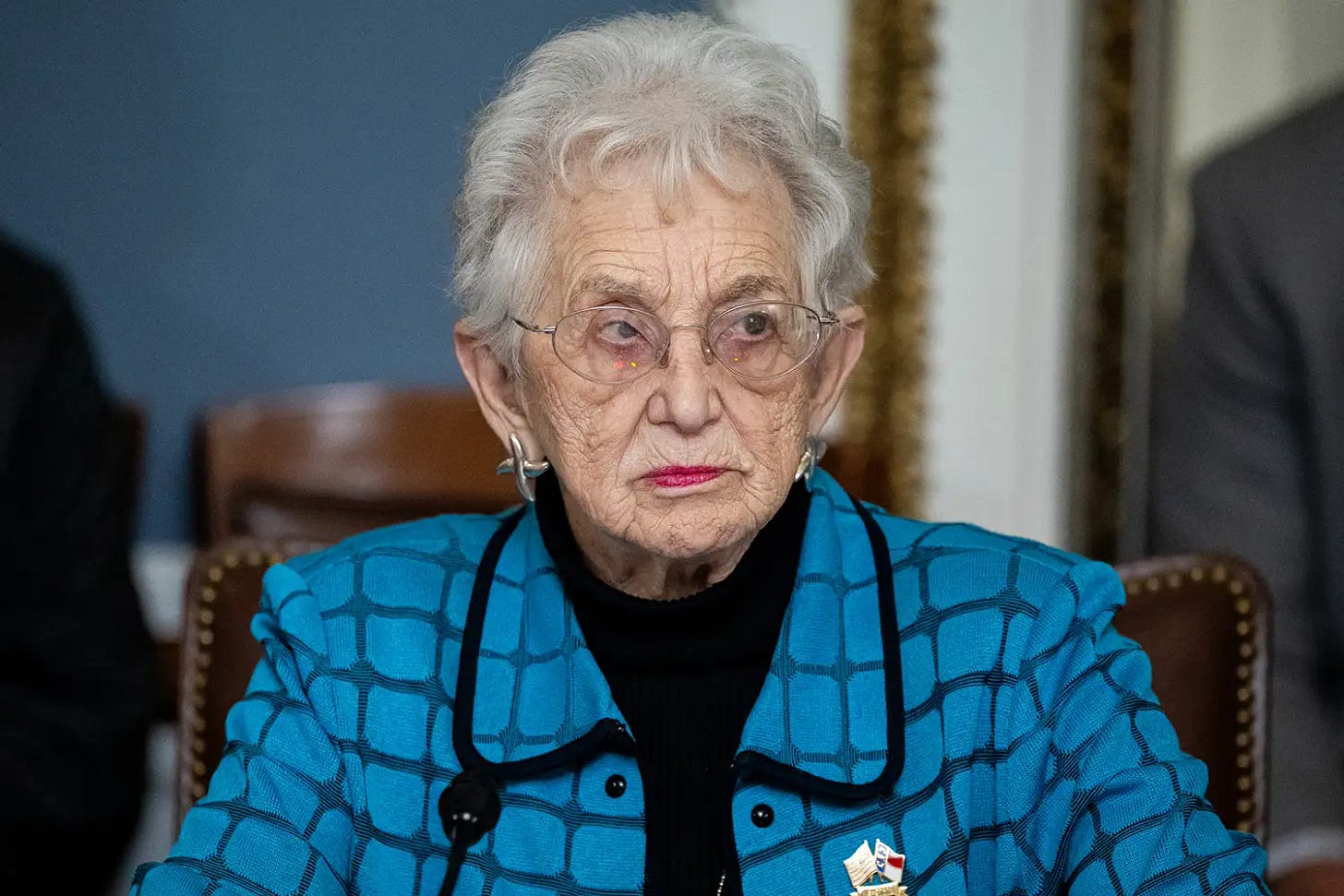Representative Virginia Foxx during a hearing at the US Capitol in Washington, DC, US, on Tuesday, July 1, 2025.