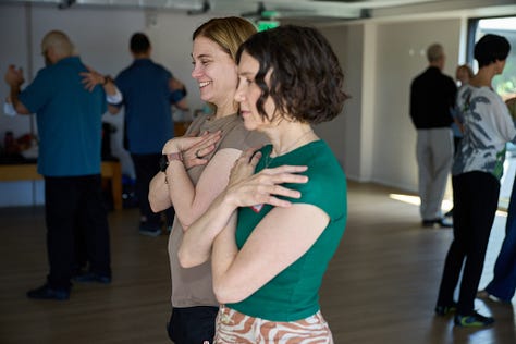 One on one conversations between trainees and learners in a studio