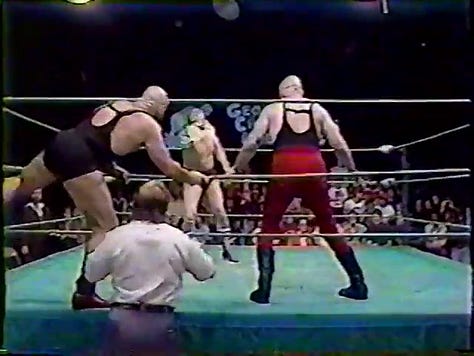 Mr. Wrestling II and Tommy Rich, Austin Idol, The Russians go after Ole Anderson