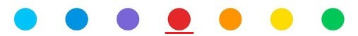 Seven dots of different colors. Dot 4 underlined.