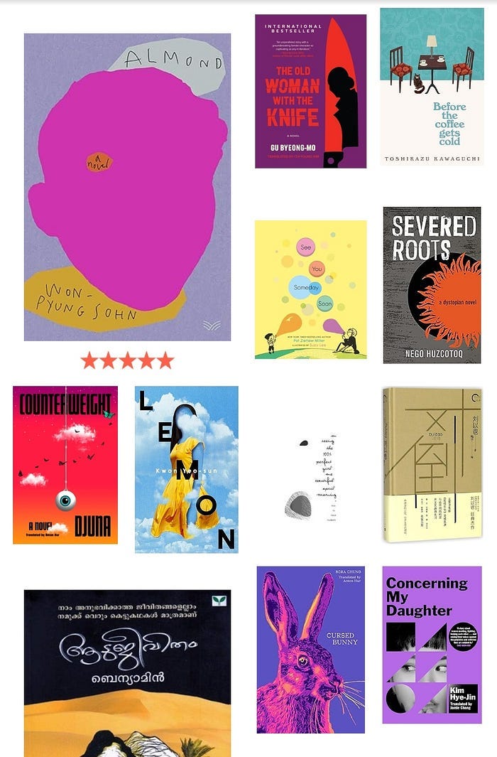 A screenshot from by Goodreads Year in Books 2024 with book covers.