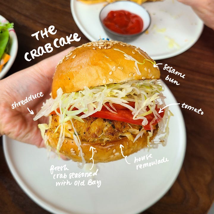 L'Ostrica's Crab Cake sandwich