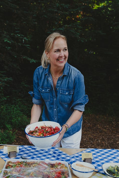 Amanda Haas and guests enjoy Guerneville at Autocamp Sonoma doing yoga, eating, and spending time together under the redwoods