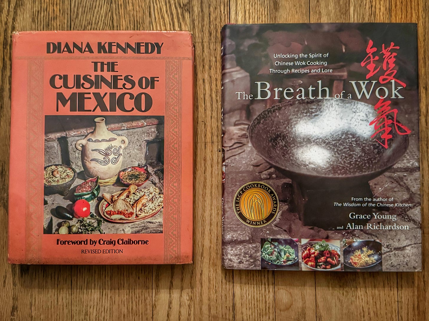 Copies of Diana Kennedy's and Grace Young's books