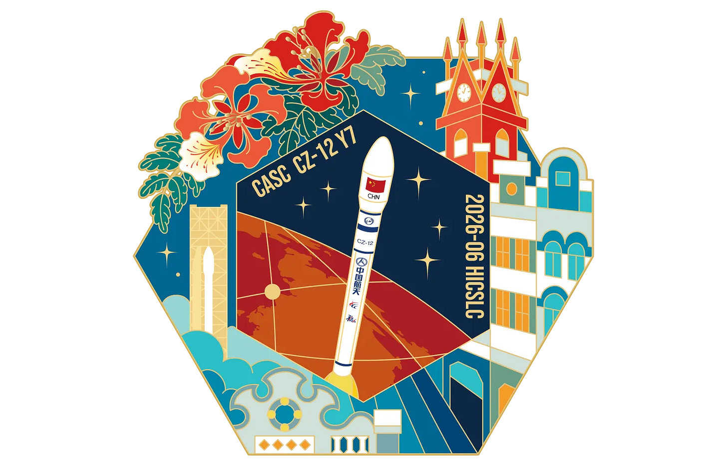 The Shanghai Academy of Spaceflight Technology’s patch for the Long March 12 Y7 launch mission.