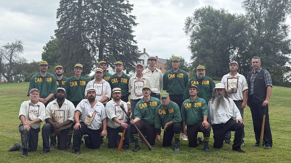 Baseball Teams Play by 1864 Rules With No Gloves and Underhand Pitching