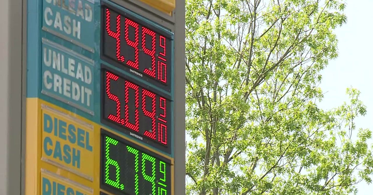 $5 a gallon gas is here