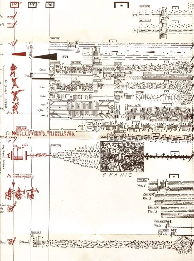 This may contain: an old document with drawings and other things on it's side, including lines