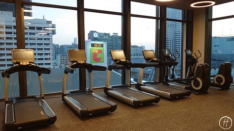 Gym at Moxy Bangkok