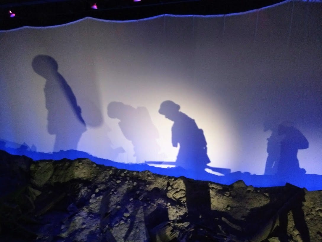 First World War soldiers silhouettes