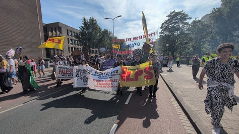 protest in the Netherlands against NATO, Trump and the United States for palestine, iran, peace, and justice