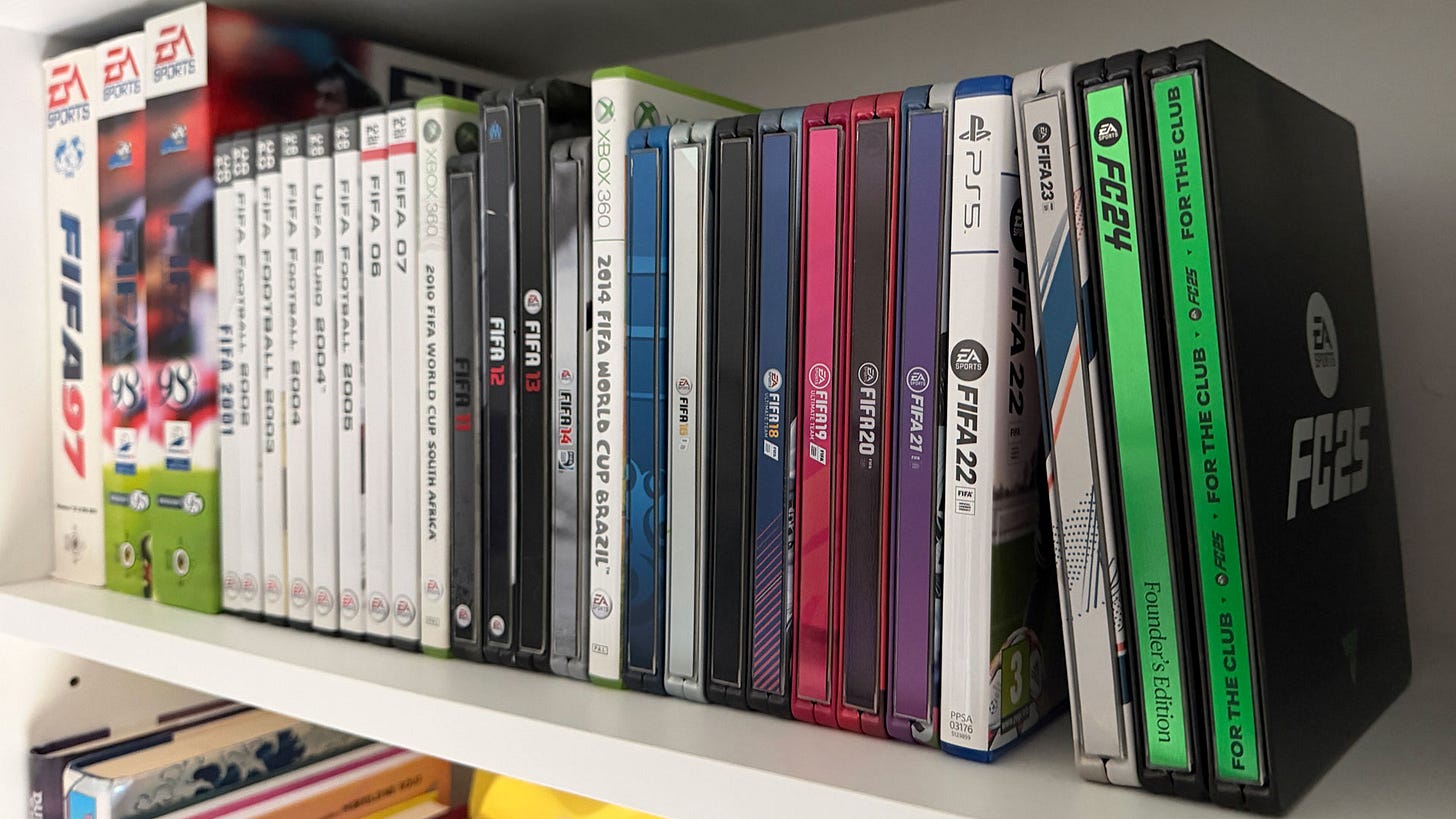 Κάποια από τα FIFA/EA Sports FC της συλλογής μου