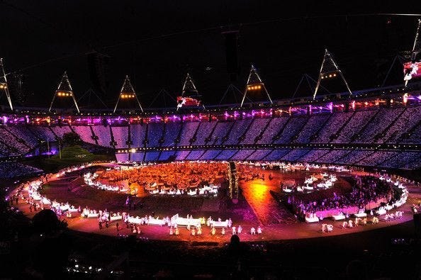 2012 Olympic Games - Opening Ceremony Opening Ceremony, Olympic Games, Olympics, Hospital, Tribute, England, Scene, Performance, London