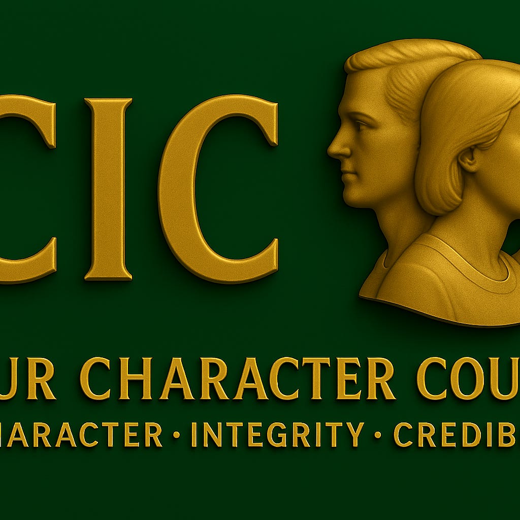 CIC - Character, Integrity, Credibility