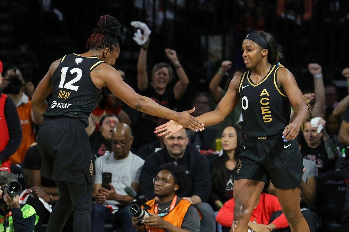 WNBA Finals: Las Vegas Aces' second-half spectacle leads to Game 1 win -  Swish Appeal