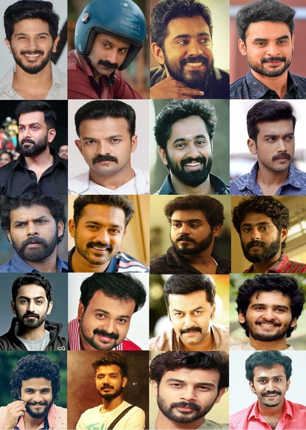 collage of Indian men, all with moustache and some also with beard