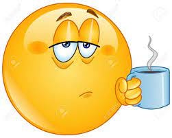 Tired Emoji Emoticon Holding Coffee Morning Mug Royalty Free Cliparts,  Vectors, And Stock Illustration. Image 153945831.