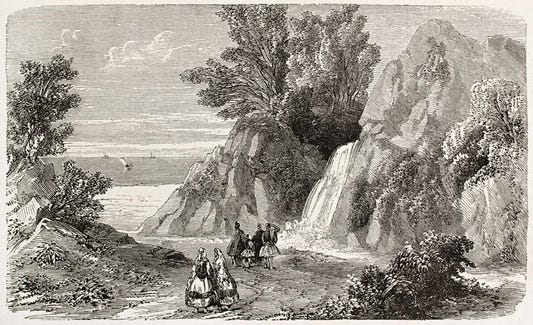 Arethusa fountain old view, Ithaca island Arethusa fountain old view, Ithaca island