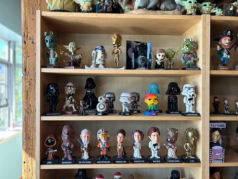 bobblehead, shelves, gallery