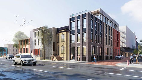 Rendering of a $48 million multi-use project in Old Town Alexandria, VA.