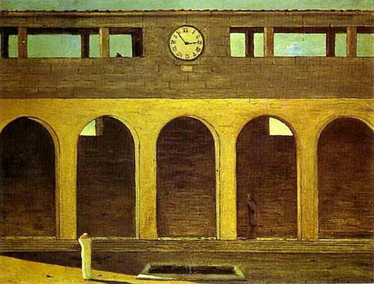 The Enigma of the Hour, 1911 - Giorgio de Chirico - WikiArt.org