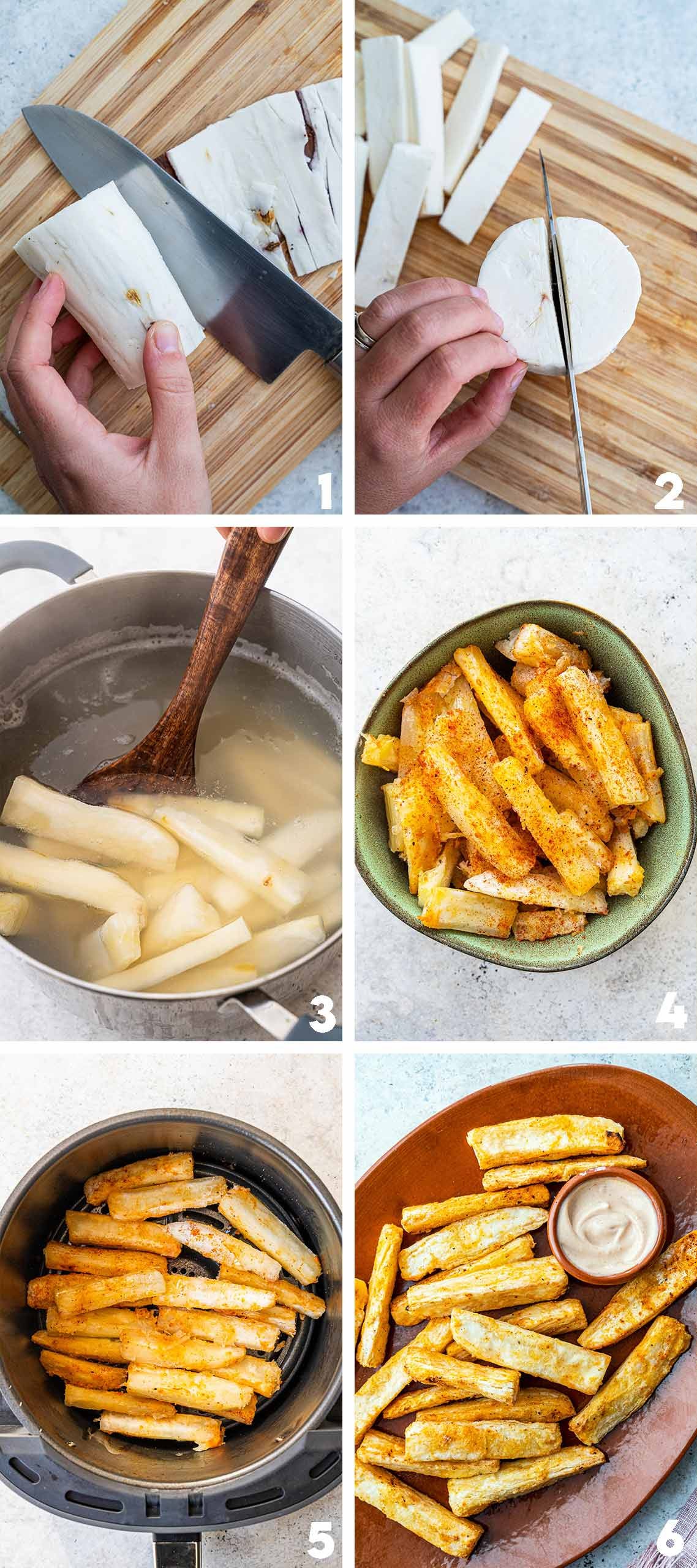 Yuca fries Cooking Method