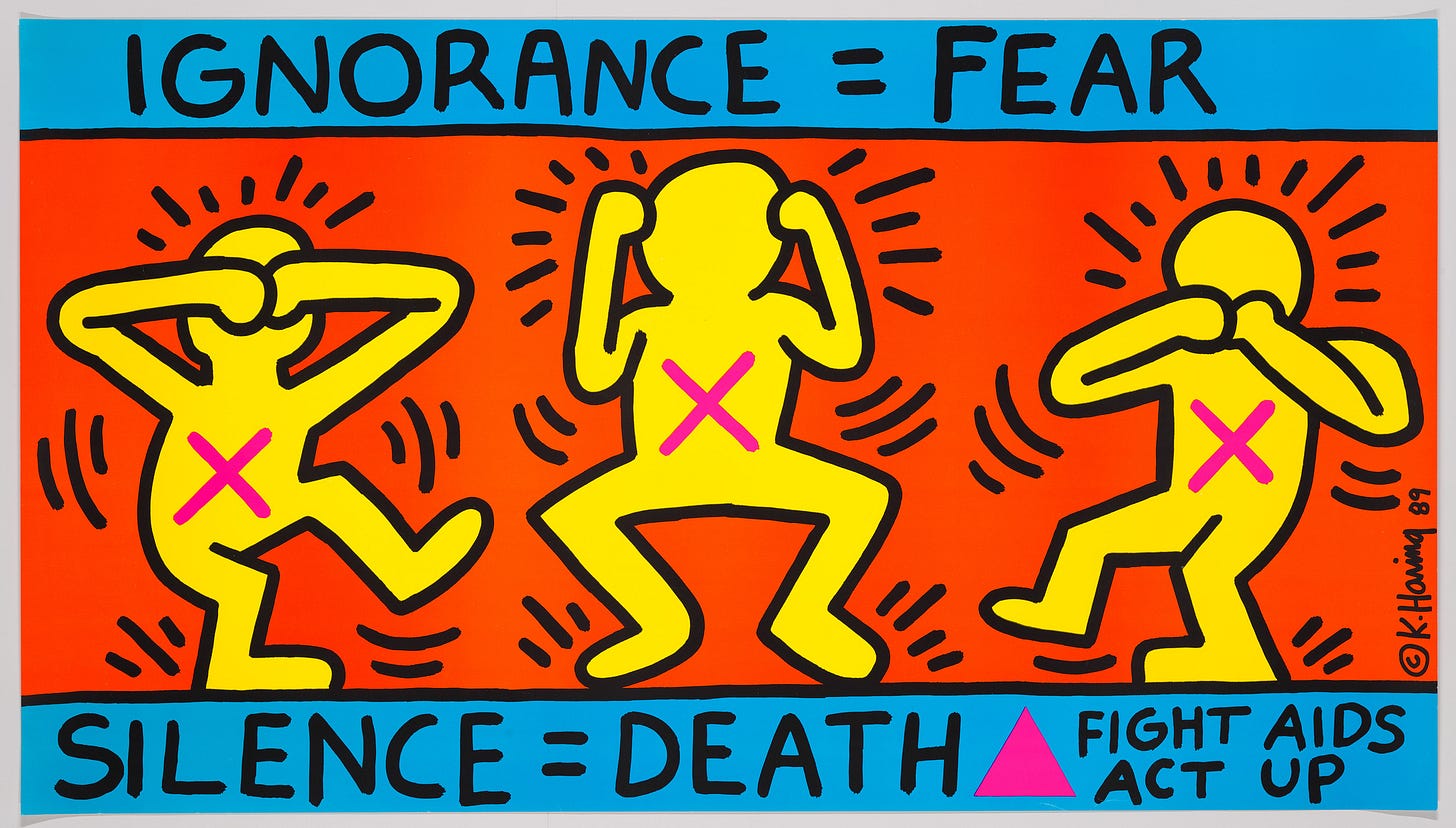 Keith Haring | Ignorance = Fear / Silence = Death | Whitney ...