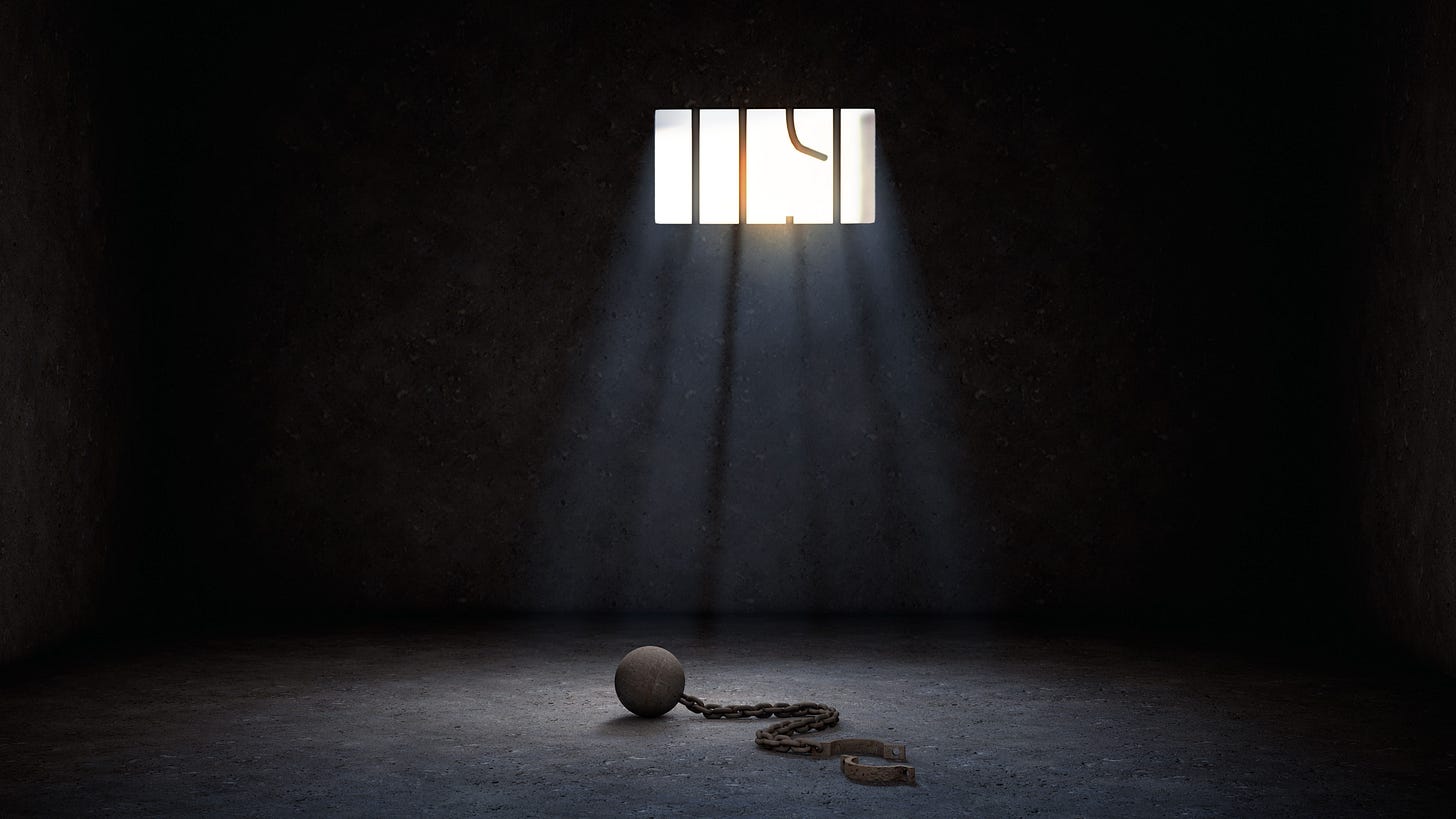 An empty prison cell