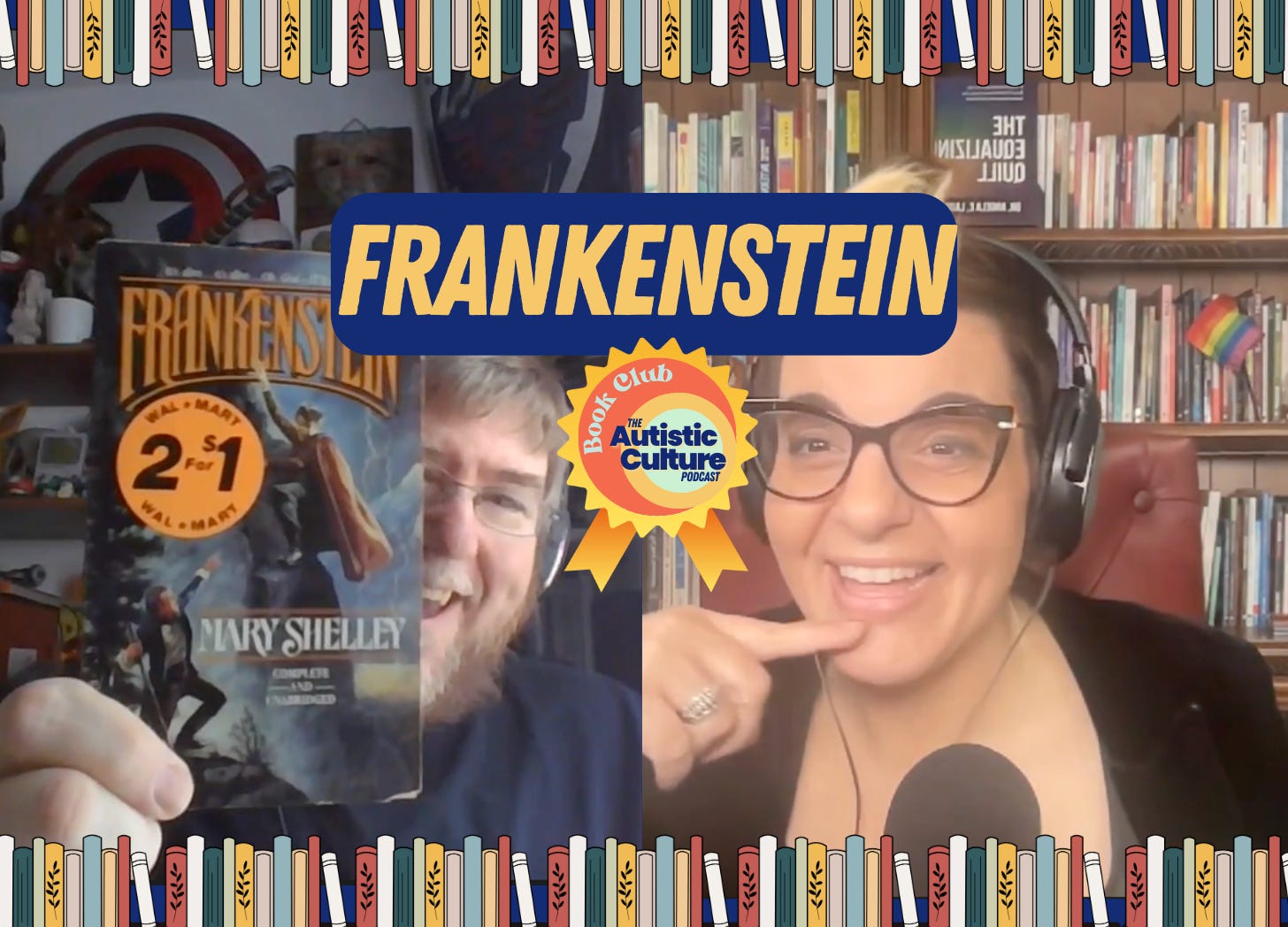 Listen to Autistic podcast hosts discuss: Mary Shelley's Frankenstein. Autistic Book Club | Matt and Angela discuss how the classic novel relates to Autistic culture. Listen to Autistic podcast hosts discuss: Mary Shelley's Frankenstein. Autistic Book Club | Matt and Angela discuss how the classic novel relates to Autistic culture.