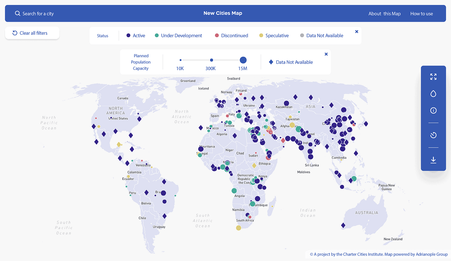 Charter Cities Institute Launches Groundbreaking New Cities Map