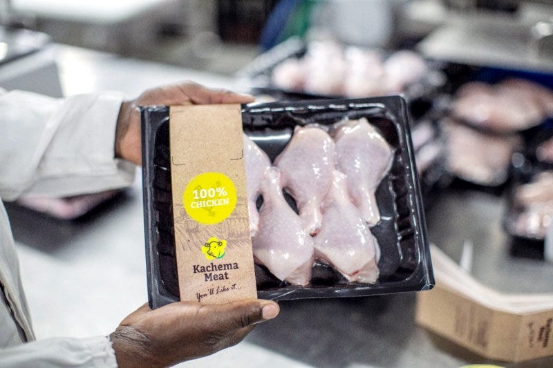 Packaged chicken portions produced by Kachema Meat.