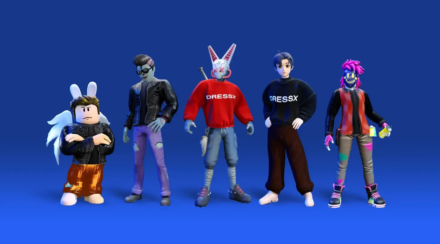 Parte de la colaboración entre DressX y Roblox lanzada en 2022. Imagen de la cuenta de X de DressX.