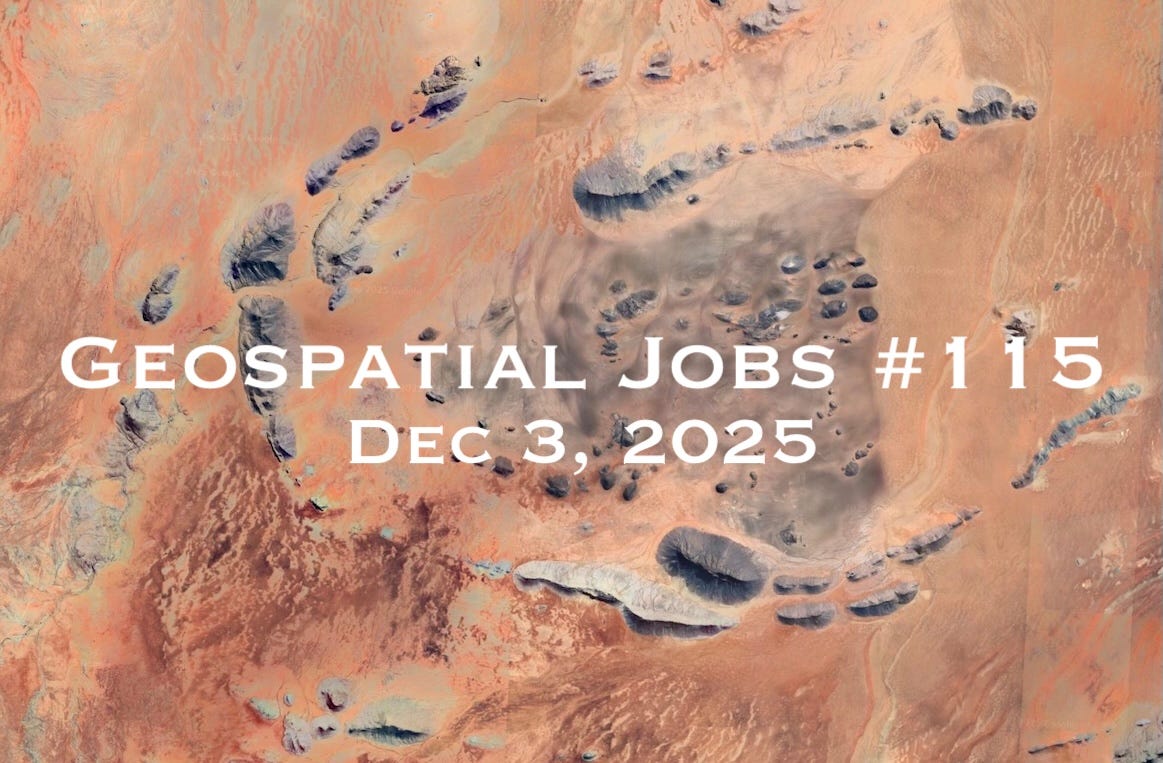 Geospatial Jobs - Geospatial Jobs #115: Dec 3, 2025
