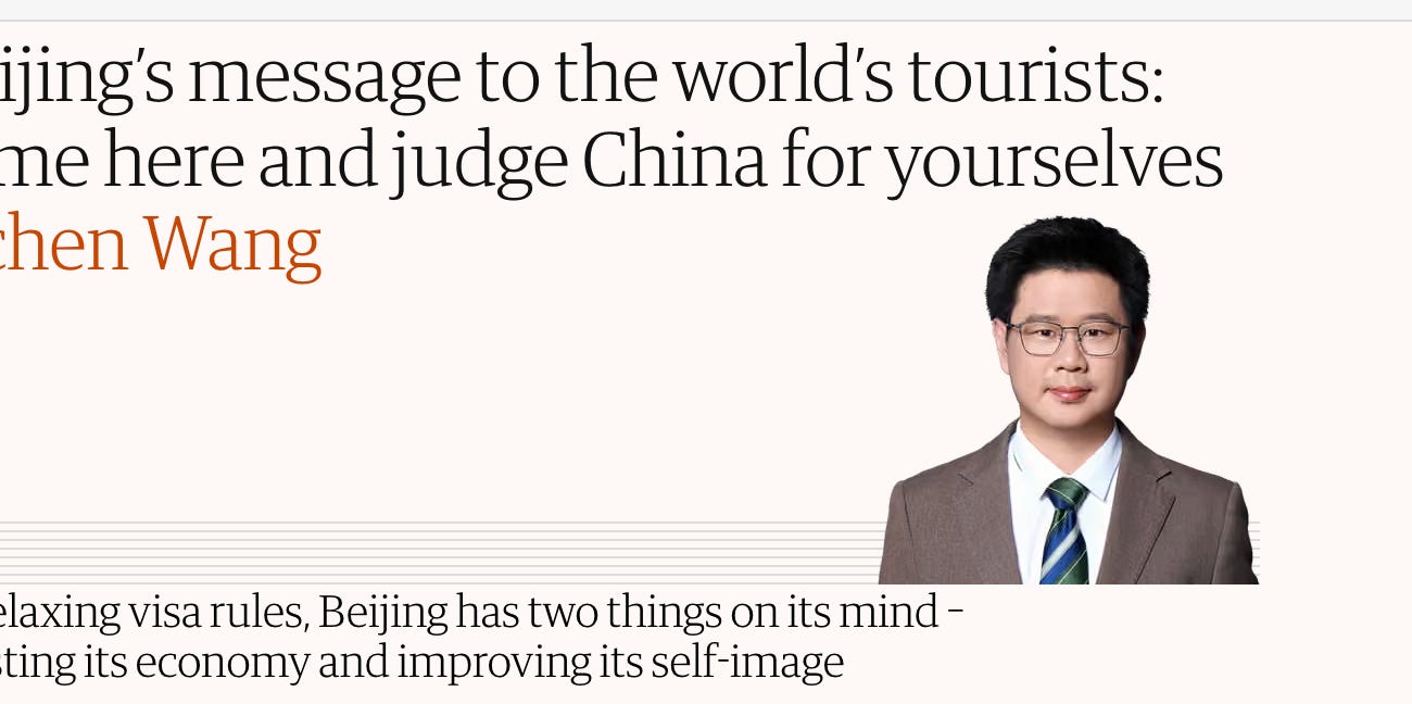 Zichen Wang: Beijing’s message to the world’s tourists — come here and judge China for yourselves