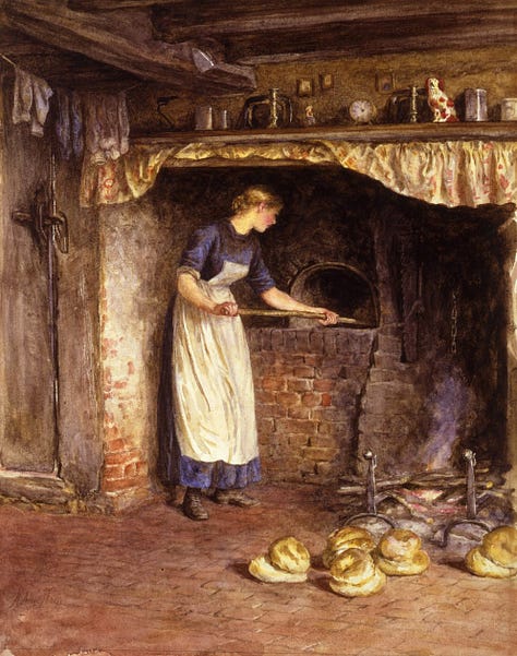 A Witley Peasant - Baking Bread 1882 - Tennyson