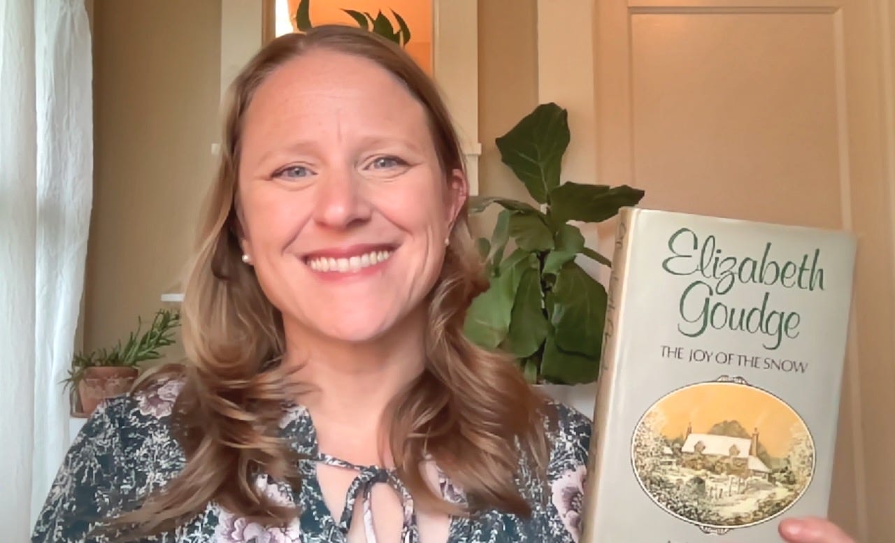 Julie Witmer will lead the live discussion for The Joy of the Snow by Elizabeth Goudge