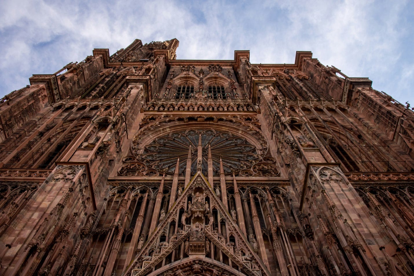 A low angle view of a building

AI-generated content may be incorrect.