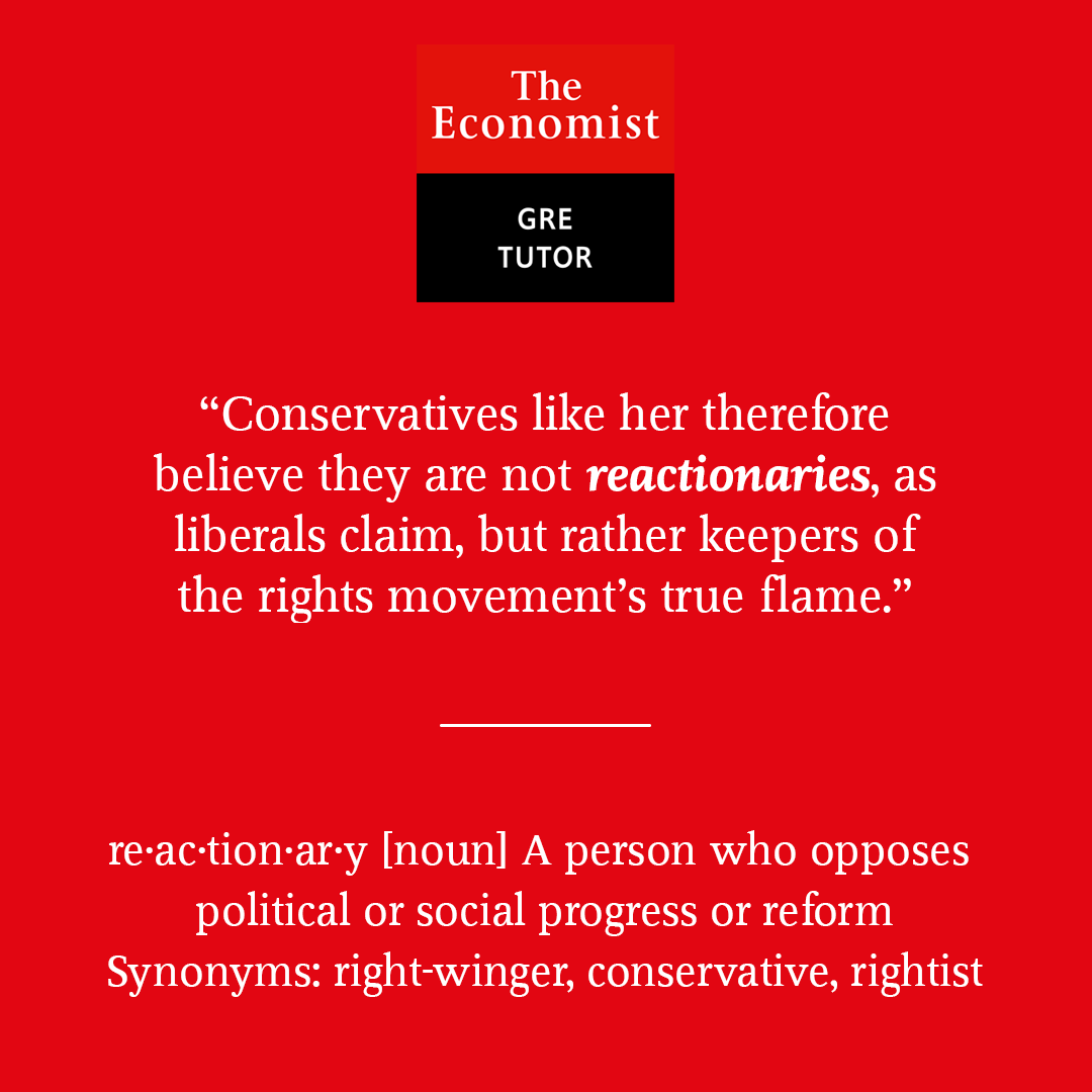 Reactionary - GRE Vocabulary word for Oct 20th 2019 Reactionary - GRE Vocabulary word for Oct 20th 2019